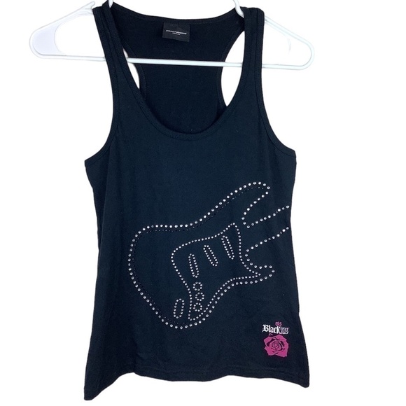 PACO RABANNE RHINESTONES BLACK TANK TOP - Picture 1 of 6